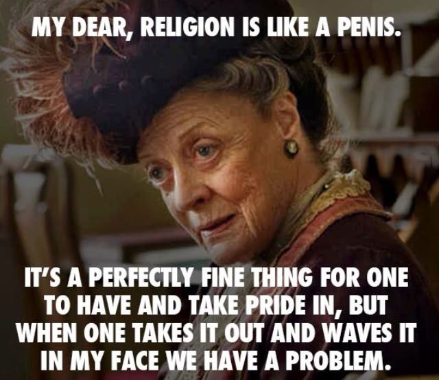 religion is like a penis, downton abbey