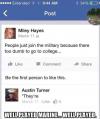 people just join the military because there too dumb to go to college, they're*, well played marine... well played