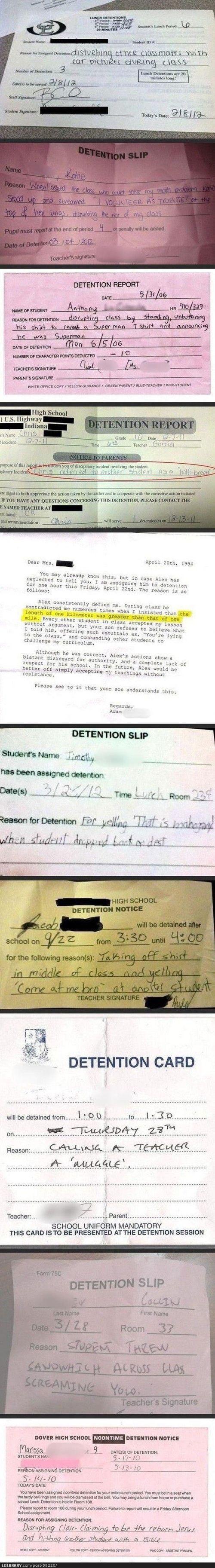 best detention slips ever, lol