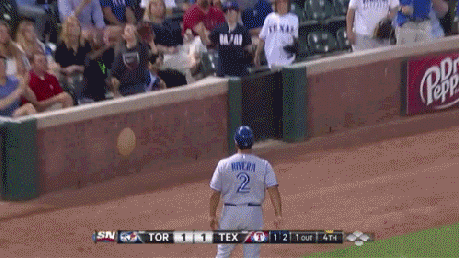 this kid is going places, gives baseball to woman behind him