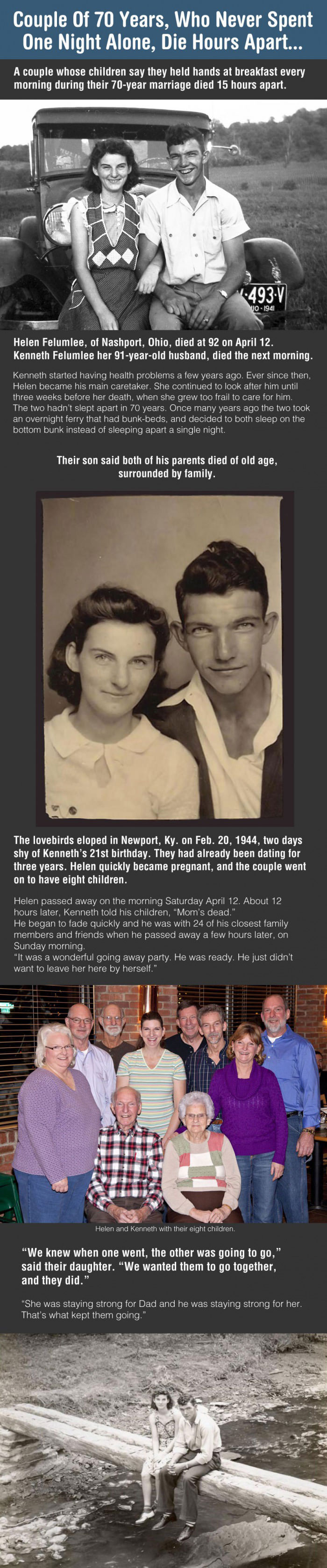 couple of 70 years who never spent one night alone die hours apart
