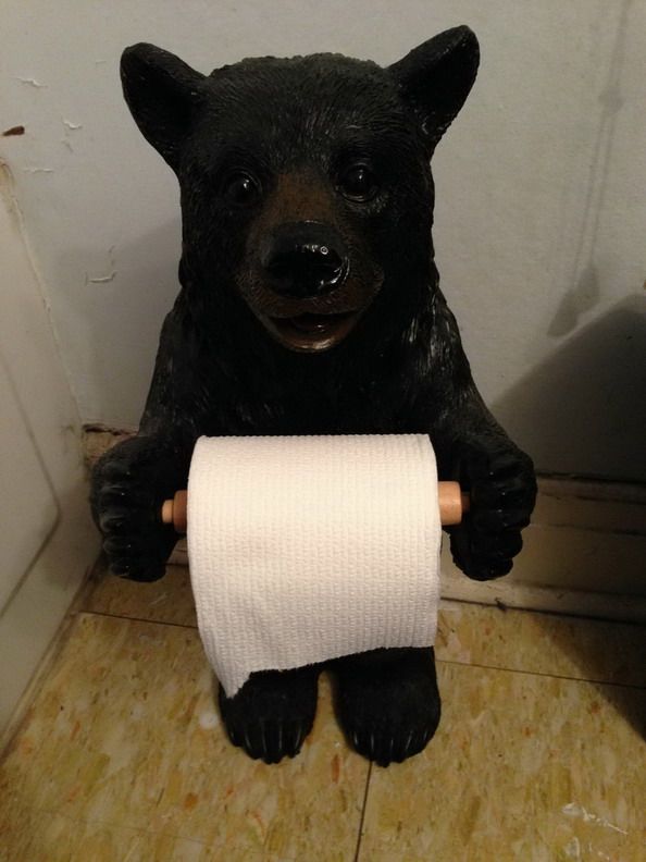 best toilet paper holder ever, bear accessory