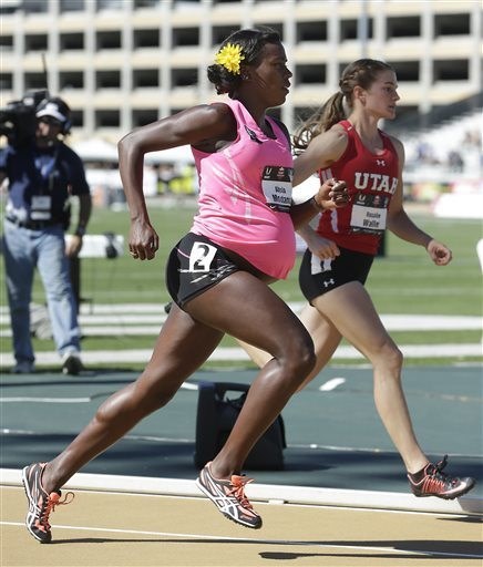 thirty-four weeks into her pregnancy, alysia montano ran in the u.s. track and field championships