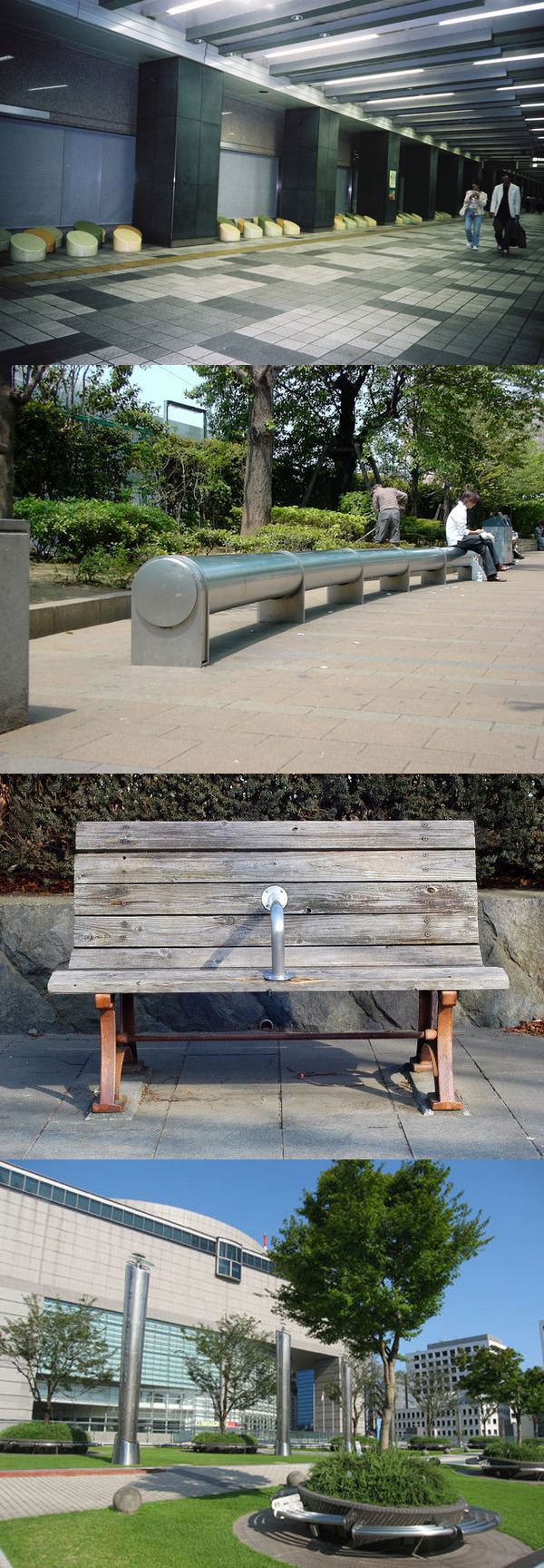 alternative ways to prevent homeless people from sleeping on public benches