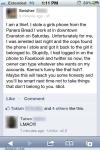 phone thief leaves their facebook and twitter account open on stolen phone after it is recovered, fail