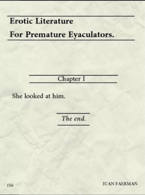 erotic literature for premature ejaculators