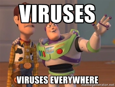 after being asked to looked at an old webserver to figure out why it is being so slow, meme, viruses everywhere