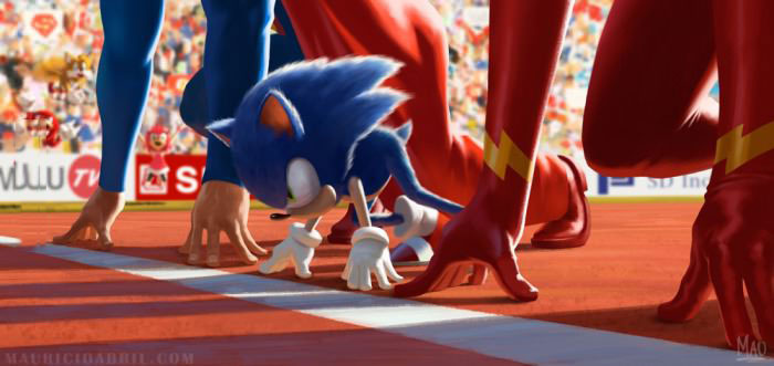 most epic race ever, sonic, flash, superman