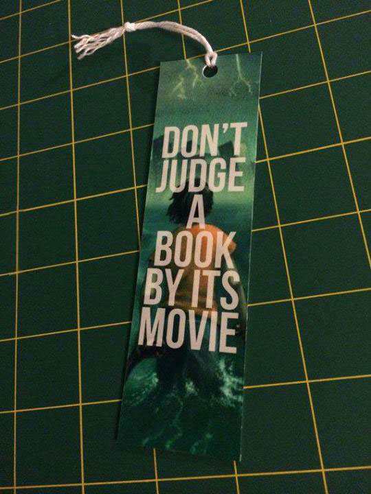 don't judge a book by its movie, bookmark