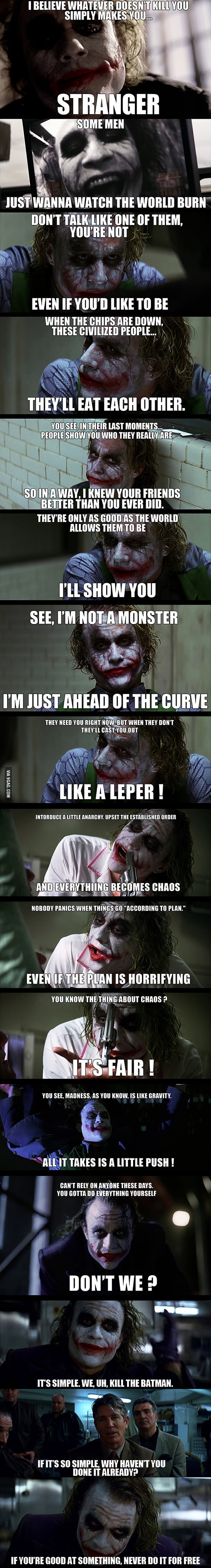 after re-watching the dark knight i realize joker has a point about humans