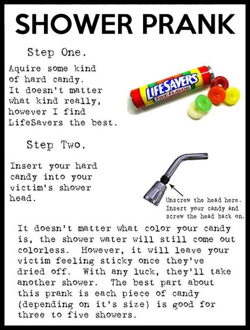 candy shower prank, troll, life savers, feeling sticky?