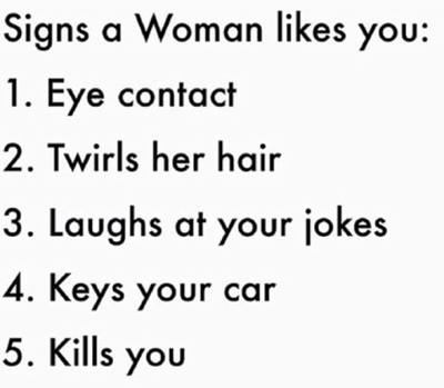 Signs a woman likes you online