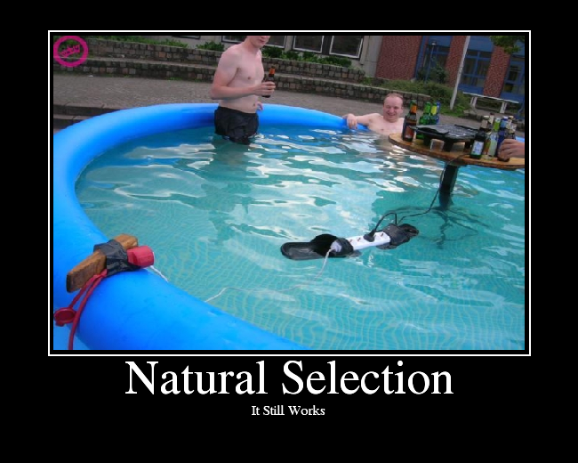 natural selection, it still works, motivation, fail, stupid, power bar in pool