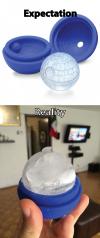 expectation, reality, death star ice cube tray, product