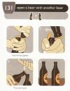 open a beer with another beer, life hack