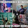 the difference between one book vs many books, religion, bible