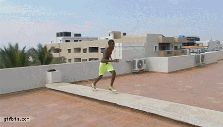 huge jump from roof in pool, win, wtf