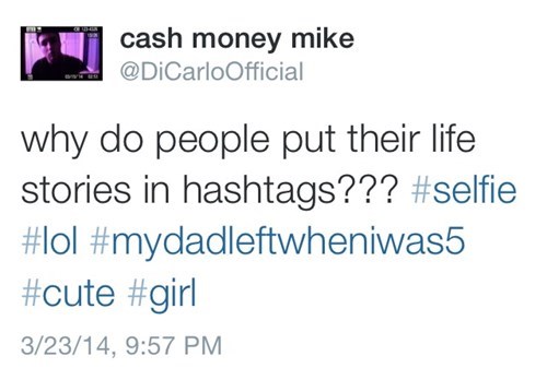 why do people put their life stories in hashtags, twitter