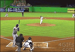 pitcher catches hit at lightning speed, like a boss