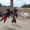 little kid goes ape shit over mickey mouse pinata, lol, gangsta
