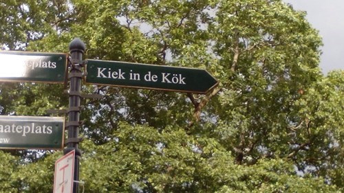 kiek in de kok street sign