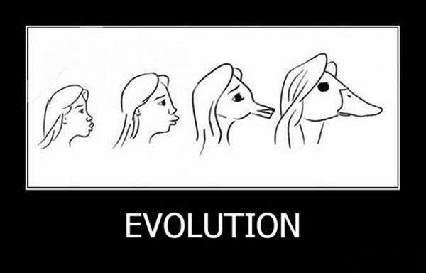 evolution, motivation, duck face