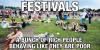 festivals, a bunch of rich people behaving like they are poor, meme