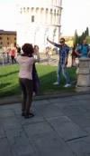what you should do to tourists taking pictures at the leaning tower of pisa