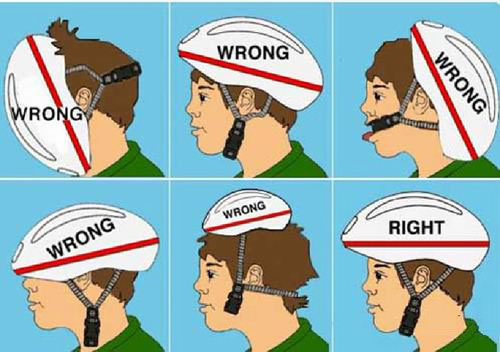 how not to wear a bicycle helmet, deep, fail
