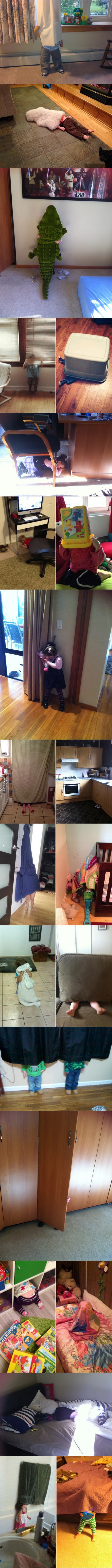 kids who really suck at hide and seek, lol, fail