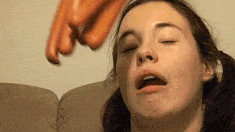 whenever girls make comments online, hot dogs to the face, wtf