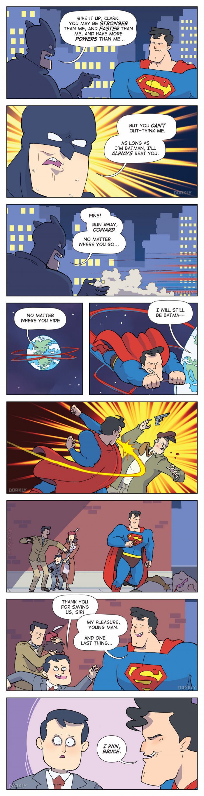 the simplest paradoxal solution to batman versus superman, comic, time travel
