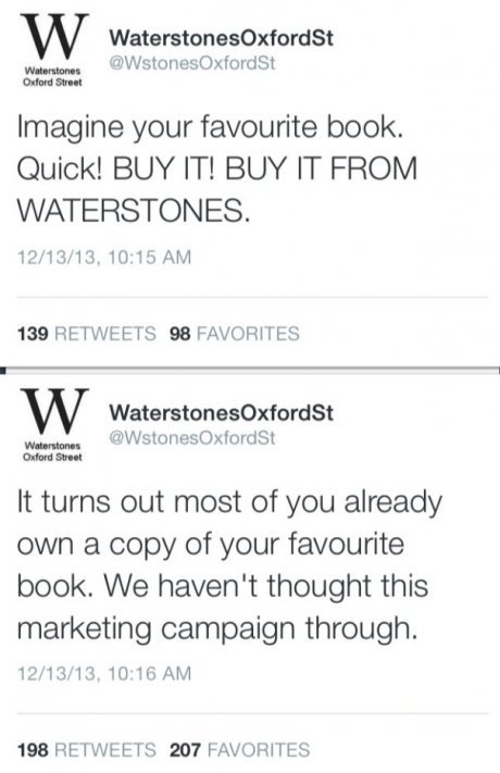 poorly thought-out marketing, waterstonesoxfordst, or is it?, lol, win