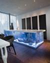 kitchen floating island is a giant aquarium too