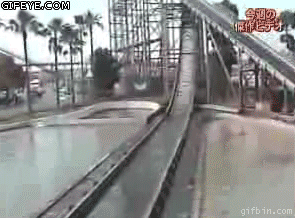 asian kid owned by water ride, he is blown off his feet by the wind and water, lol, fail