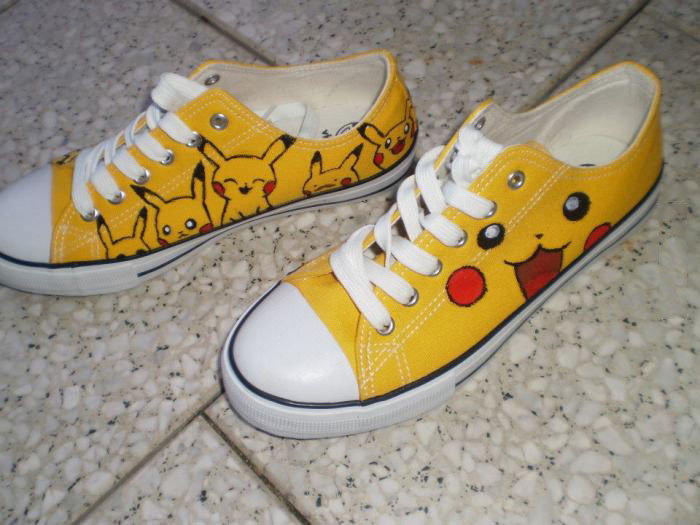 i call them my pikashoes, pikachu, pokemon, shoes