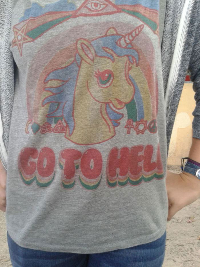 my little pony unicorn go to hell tshirt