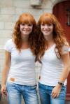 taken at international ginger day in the netherlands, twin red haired girls