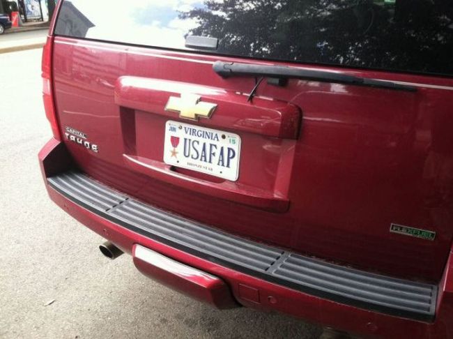 usafap vanity license plate, go usa!