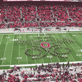 football halftime show marching band animation, win