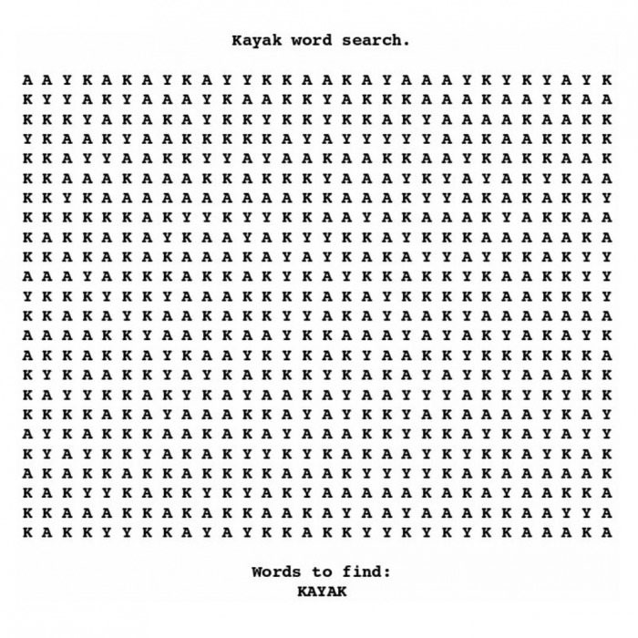kayak word search game, worst word search game ever