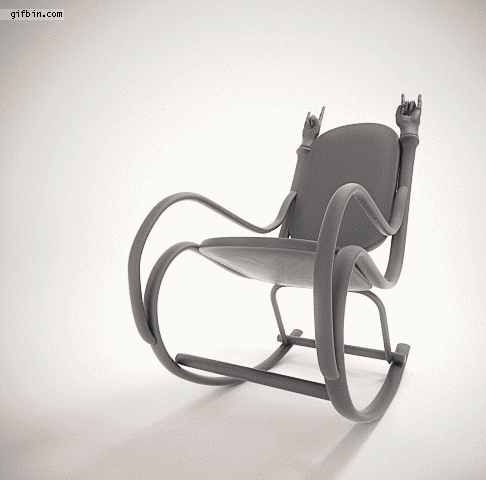 the ultimate hardcore rocking chair, 3d