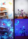 great idea for painting a child's room, glow in the dark art work