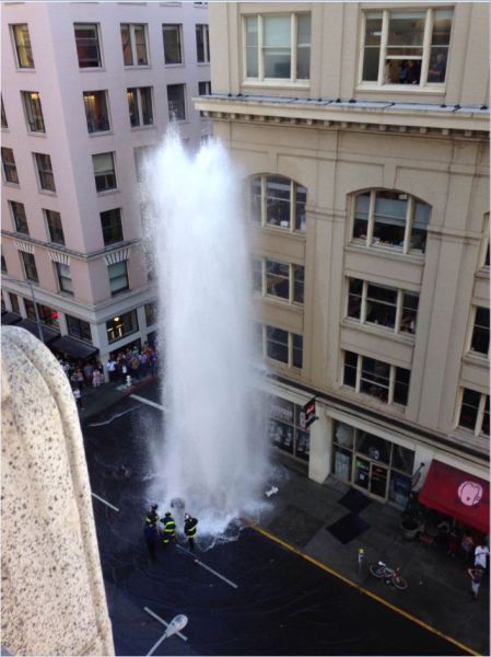 four storey water main breach jet