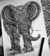 maahy's art psychedelic elephant