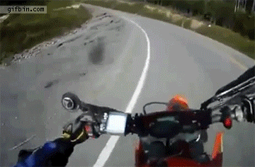 biker hits deer with a gopro on his helmet