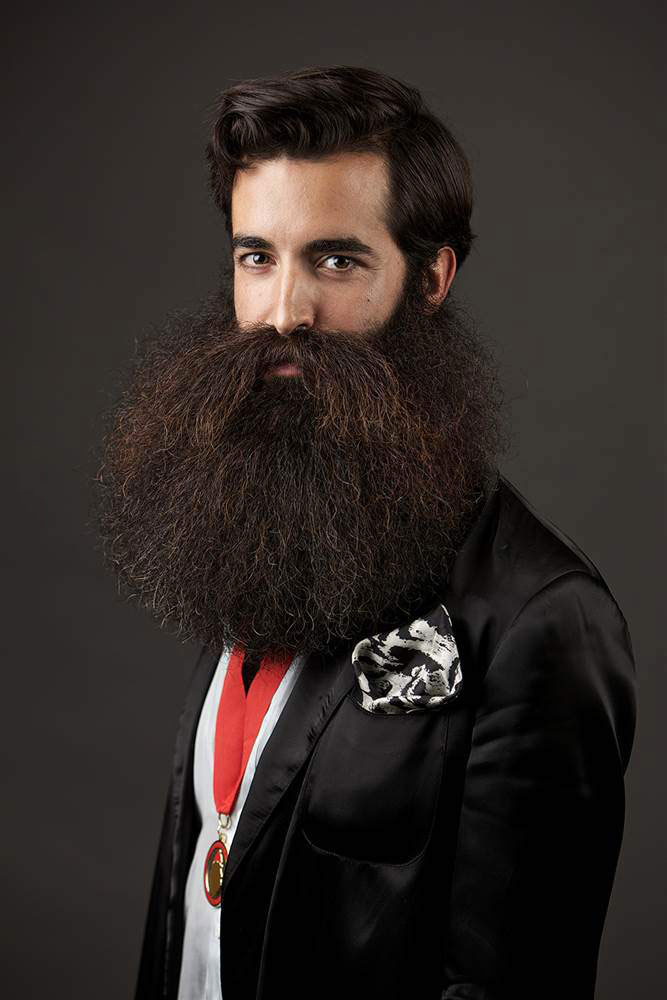 this is madison rowley, he won the best beard in the world award