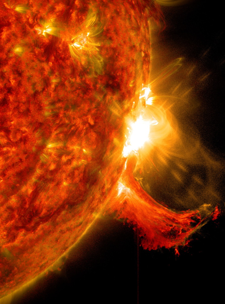 nasa picture of a massive solar flare