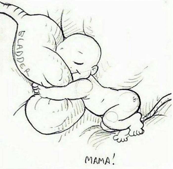 mothers will know, baby hugging bladder, every mother knows this feeling, mama