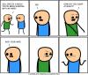 cyanide and happiness, you son of a bitch you've been sleeping with my wife, yep, how do you sleep at night, with your wife, lol, comic